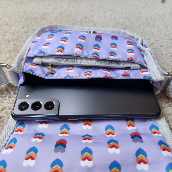 LeSportsac Mini Crossbody bag with matching coin purse Heart Valentine Love - Picture 3 of 9